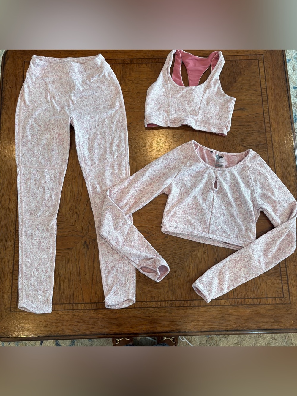 Gymshark Pink Heathered workout set